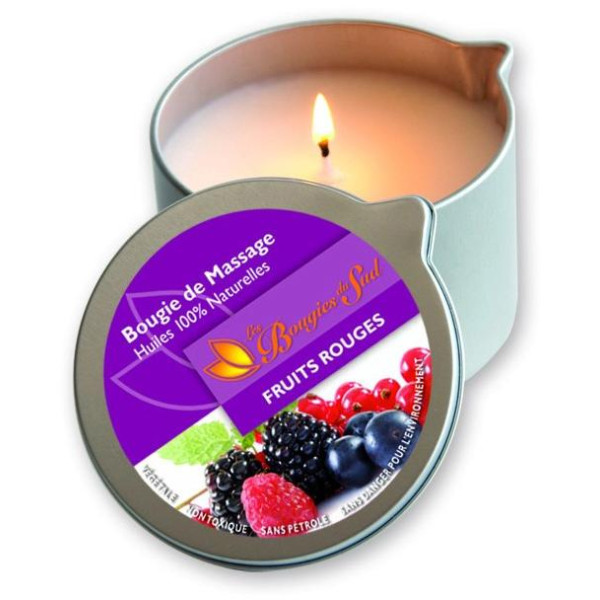 Massage Candle Red Berries Les Bougies du Sud 160 g