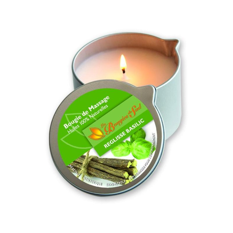 Massage Candle Licorice Basil Les Bougies du Sud 160 g