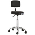 Tabouret formé noir avec dossier