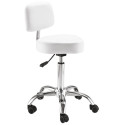 Tabouret formé blanc avec Dossier