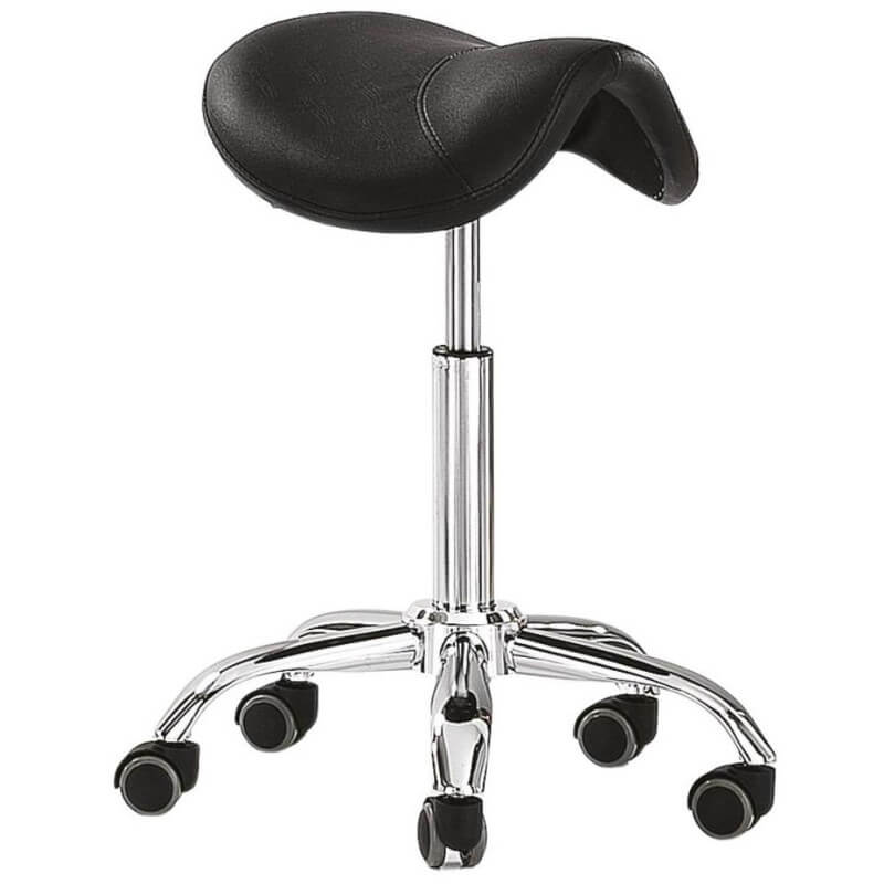 Tabouret selle de cheval noir