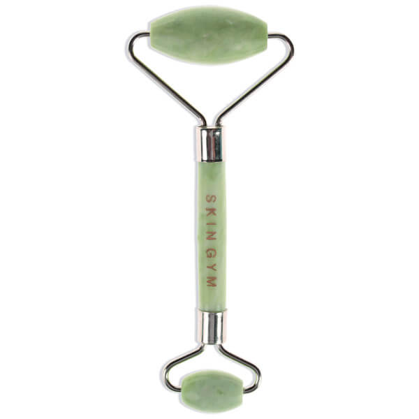 Roller facial de Jade com 2 cabeças Skin Gym Roller facial de Jade com 2 cabeças Skin Gym