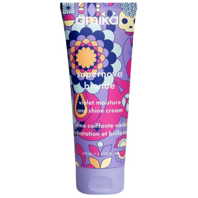 Crema de peinado violeta Supernova de amika 100ML.