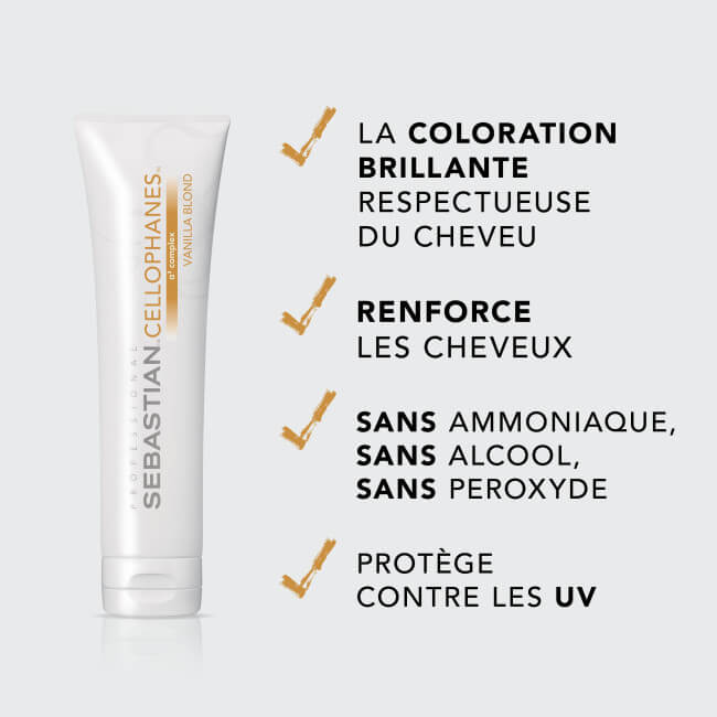 Kleuring behandeling Cellophanes Vanille Blond van Sebastian 300 ml