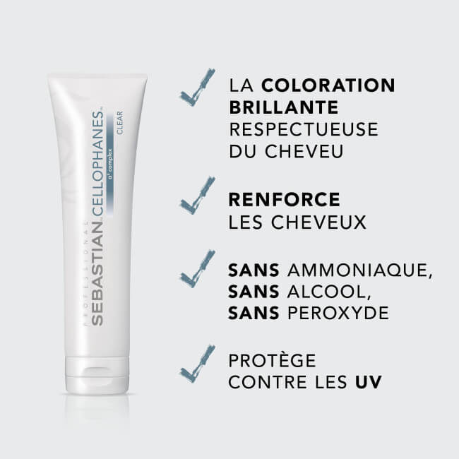 Tratamento colorante Cellophanes Clear Shine da Sebastian 300ml.