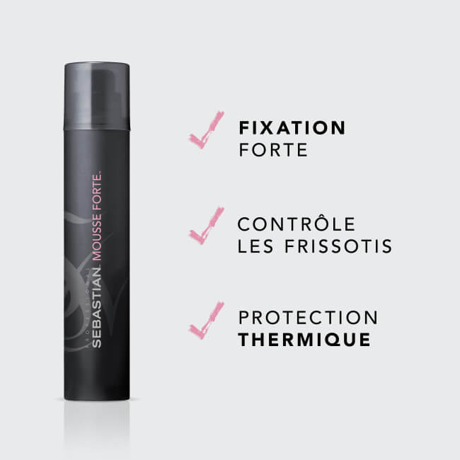 Mousse Forte para cabelos cacheados Forte Sebastian 200ml