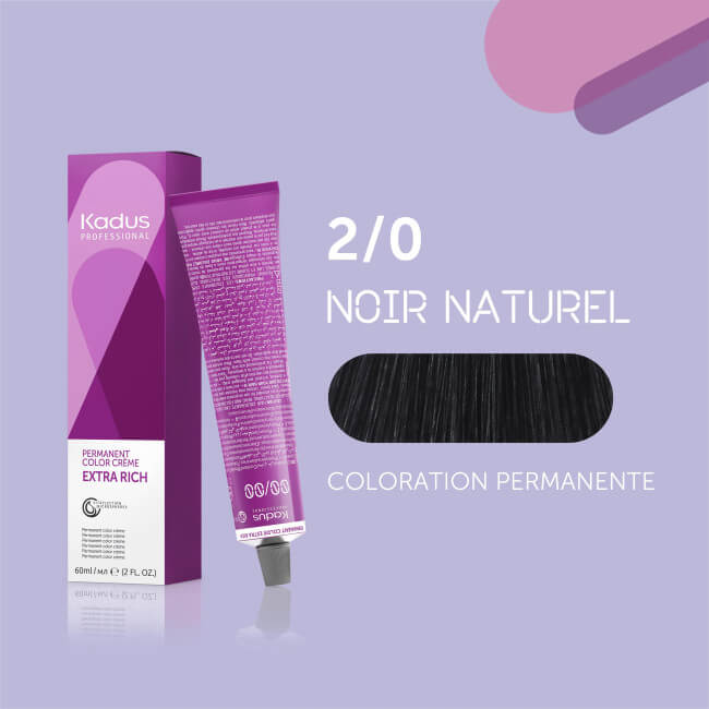 Permanente haarkleuring 2/0 Kadus 60ML