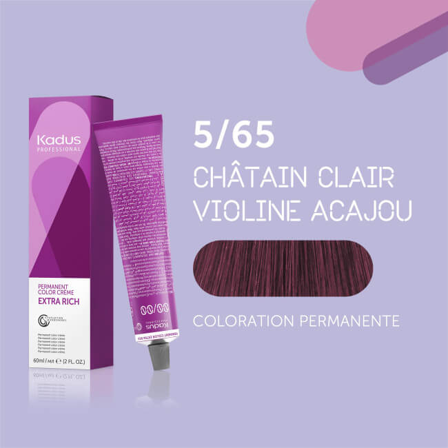 Permanent hair color 5/65 Kadus 60ML