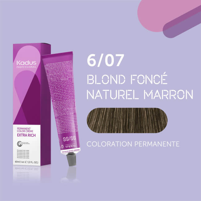 Coloração permanente 6/07 Kadus 60ML