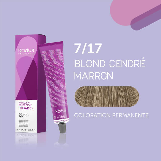 Coloração permanente 7/17 Kadus 60ML