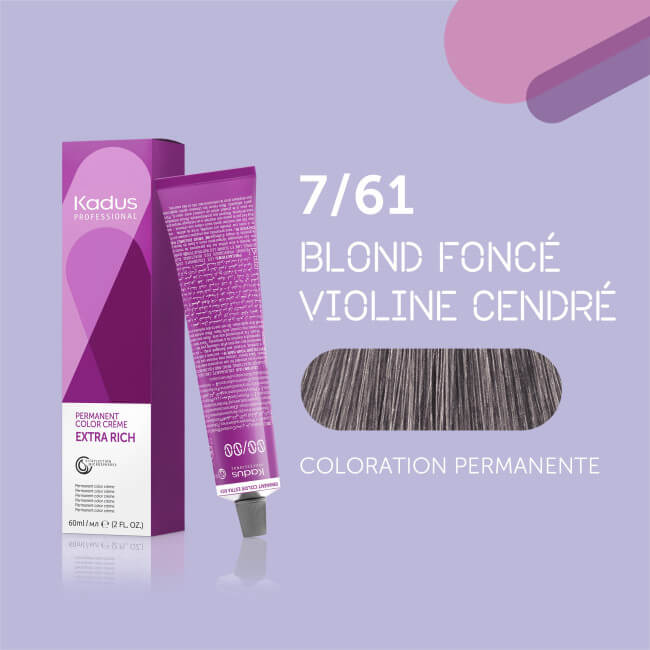 Coloração permanente 7/61 Kadus 60ML