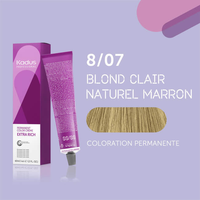 Colorazione permanente 8/07 Kadus 60ML