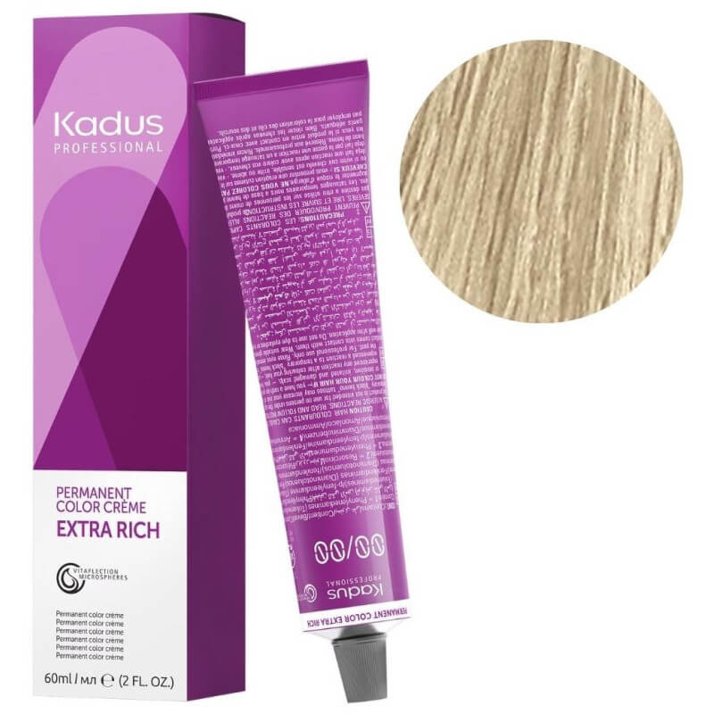 Coloração permanente 9/1 loiro muito claro acinzentado Kadus 60ML