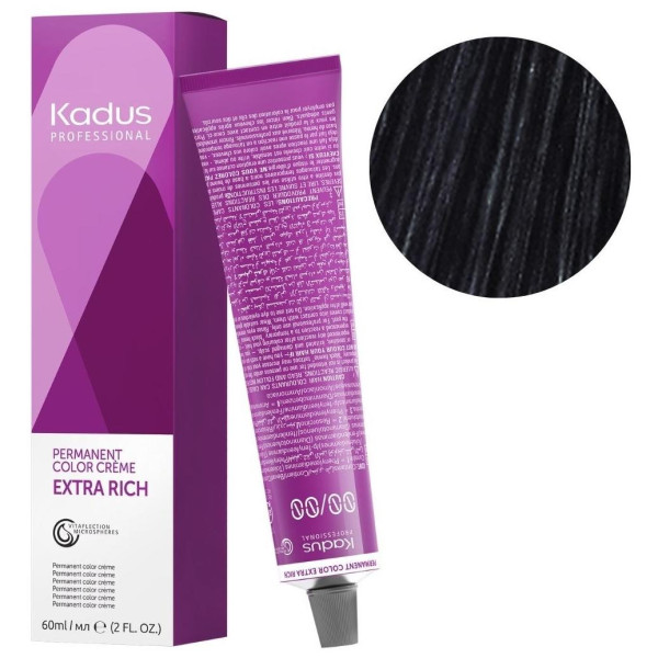 Coloration permanente 2/0 noir naturel Kadus 60ML
