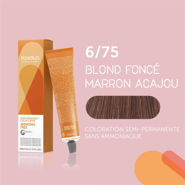 Coloration semi-permanente sans ammoniaque 6/75 Kadus 60ML