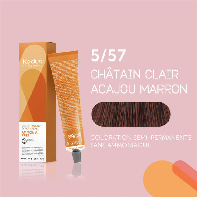Coloration semi-permanente sans ammoniaque 5/57 Kadus 60ML