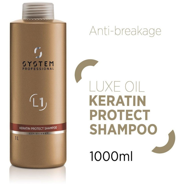 Keratin Champú Protector Sistema L1 Professional LuxeOil 1000ml
