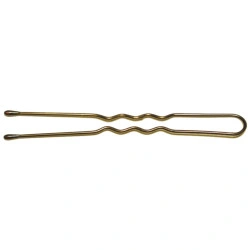 40 alfileres ondeados perlados bronce de 7 cm.