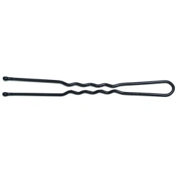 40 épingles ondulées perlées noires 7cm