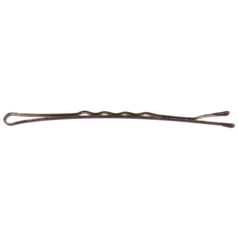 Doos van 250g gegolfde bronzen pasta, 5 cm lang.