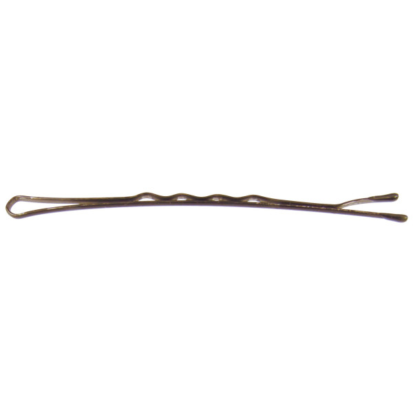 Scatola da 250g di pinze ondulate color bronzo, lunghe 7cm.