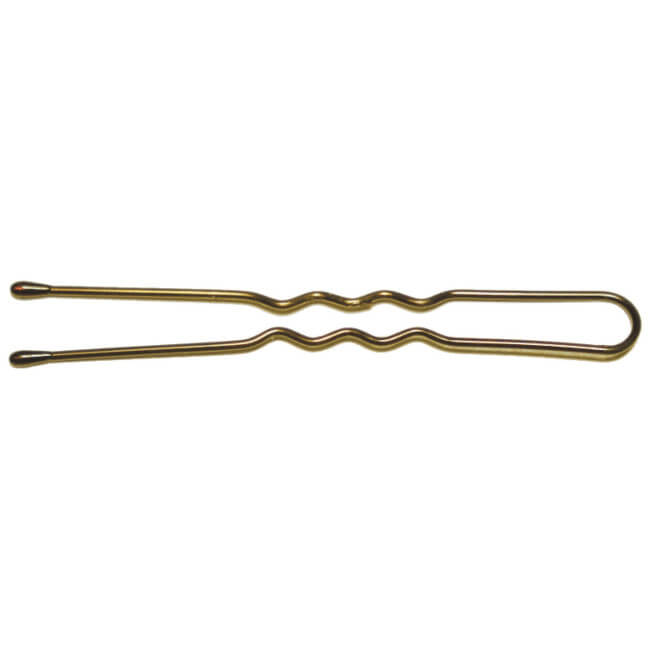 Boite 500g épingles ondulées perlées bronze 4.5cm