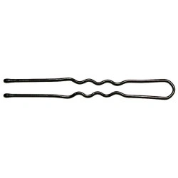 Scatola da 500g di spilli ondulati perlati neri 4.5cm