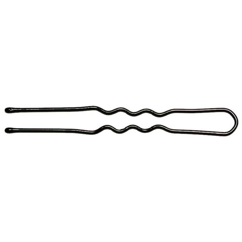 Doos van 500g zwarte gegolfde parelspelden 4.5cm Doos van 500g zwarte gegolfde parelspelden 4.5cm