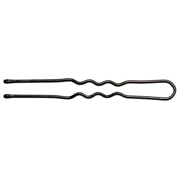 Doos van 500g zwarte gegolfde parelspelden 4.5cm Doos van 500g zwarte gegolfde parelspelden 4.5cm
