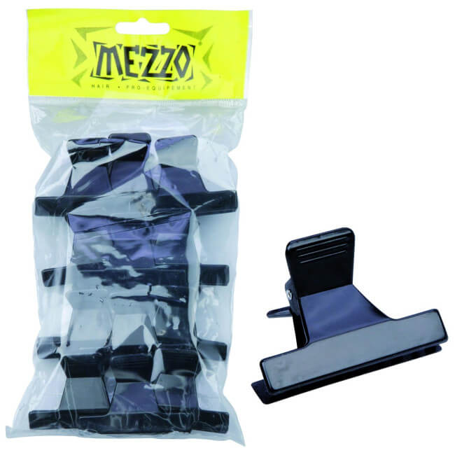 12 presilhas pretas tipo jacaré de 6cm eco.