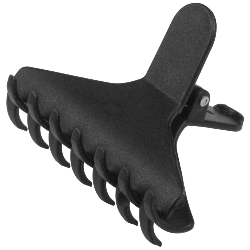 12 extra black Miami crocodile hair clips, 8cm