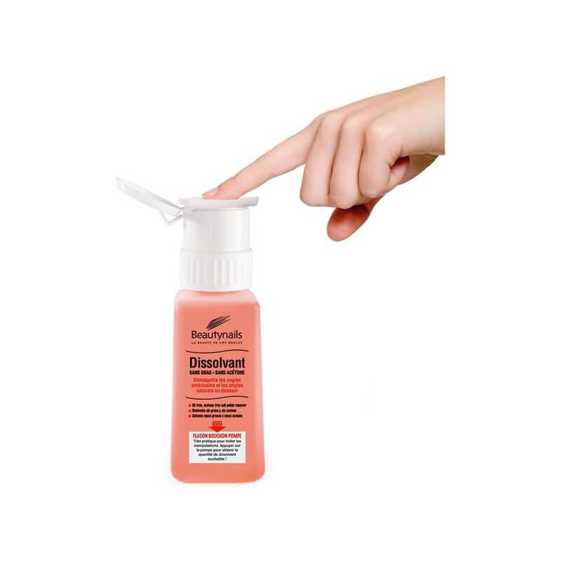 Dissolvant pompe Beautynails sans acétone 230 ML