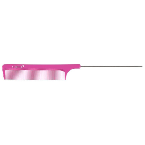 Petine per capelli rosa 21cm Sibel