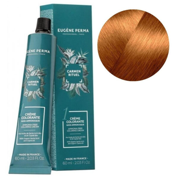 Coloration sans ammoniaque Carmen Rituel n° 7.43 Blond Cuivré Doré Eugène Perma 60ML