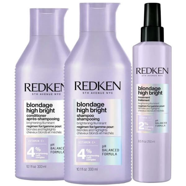 Rotina de destaque intenso Blondage High Bright Redken Rotina de destaque intenso Blondage High Bright Redken