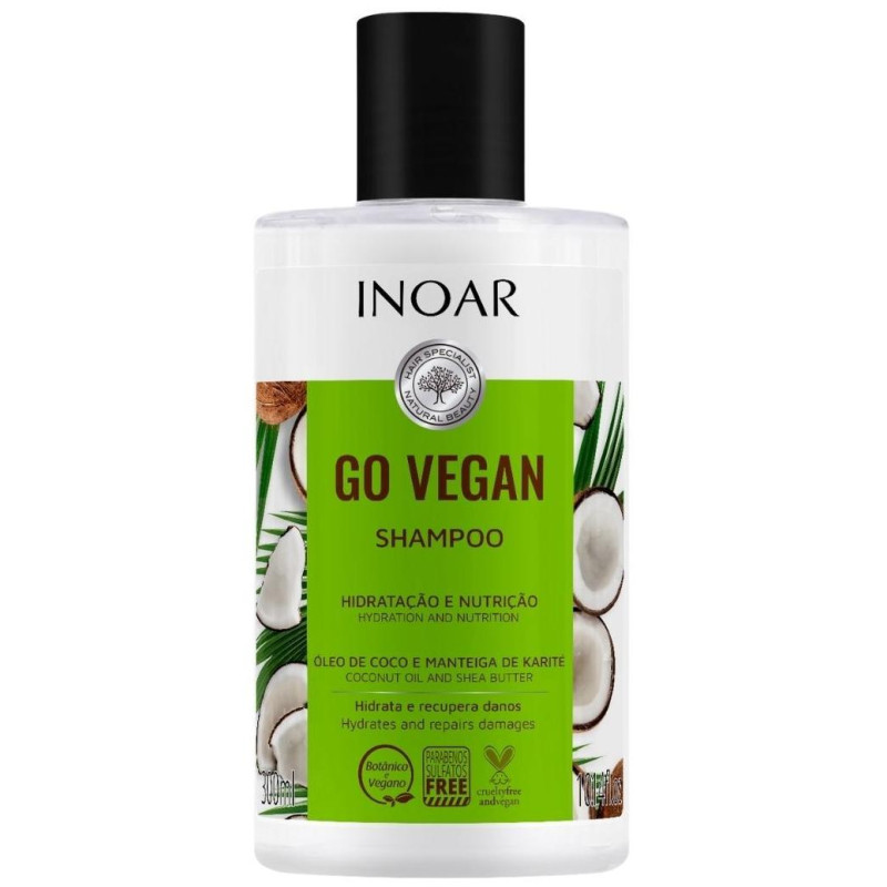 Shampoo zur Feuchtigkeitspflege Go Vegan Inoar 300ML