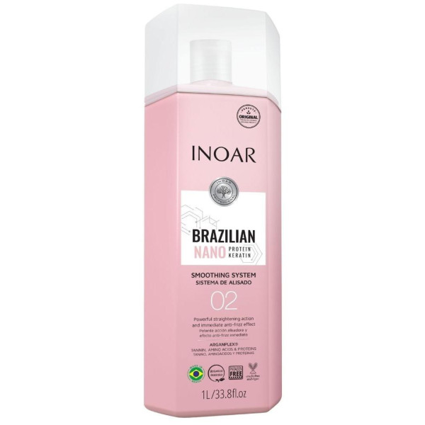Sistema de alisado paso 2 Brazilian Nano Inoar 1L