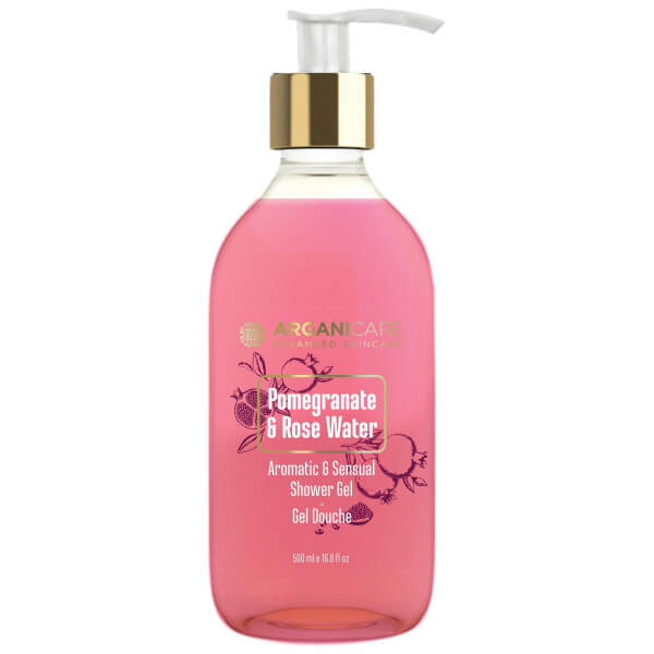 Gel de banho - Romã & Água de Rosas Arganicare 500 ml