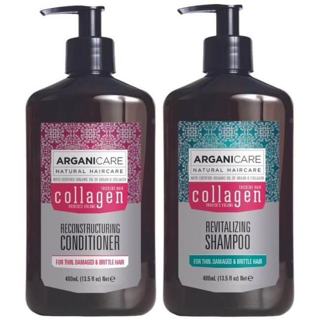 Cofre Champú + Acondicionador de Colágeno Arganicare 400 ml