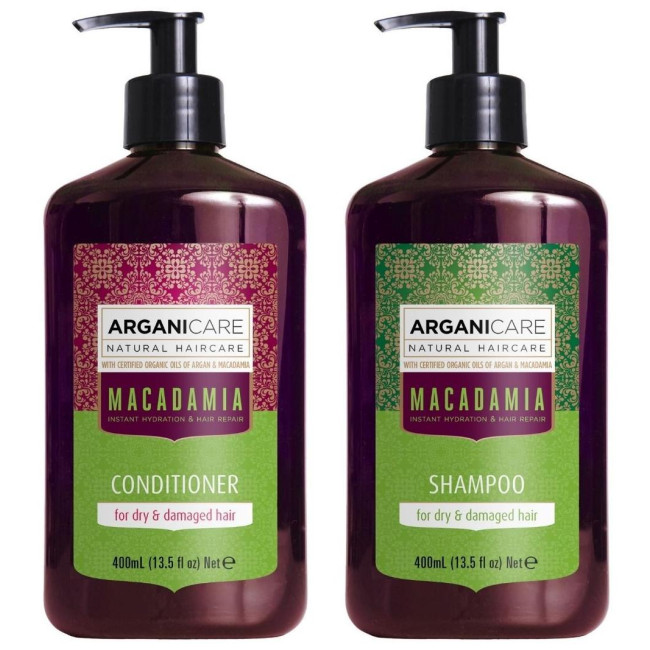 Macadamia Shampoo + Conditioner Set Arganicare 400 ml