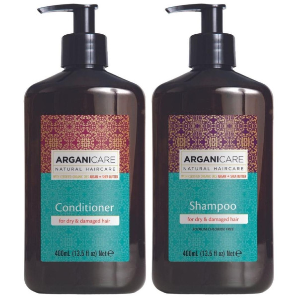 Cofanetto Shampoo + Balsamo all'olio di Argan Arganicare 400 ml
