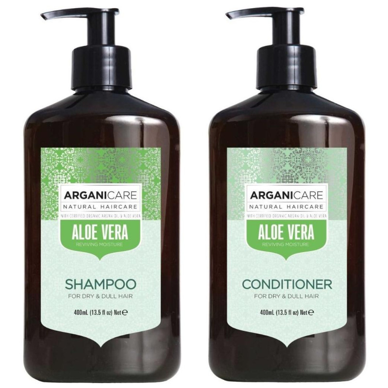 Cofanetto Shampoo + Balsamo all'Aloe Vera Arganicare 400 ml