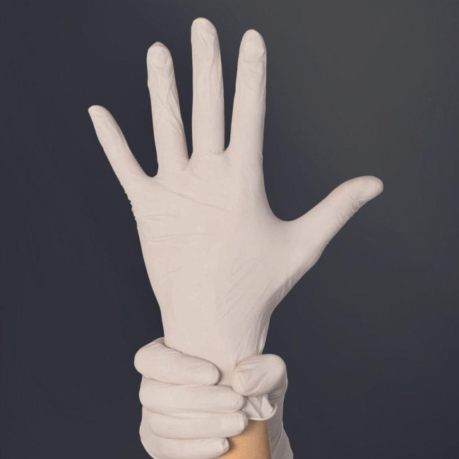 Boite de 100 gants blancs latex taille L