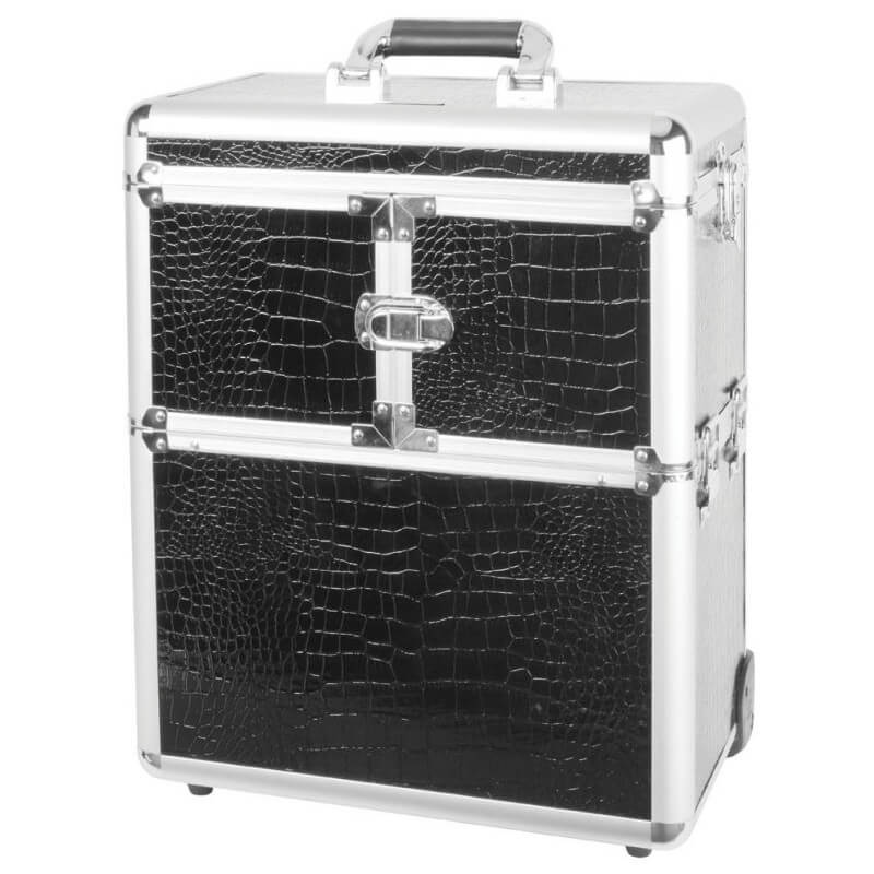 Valise crocodile noire Parisax Professional