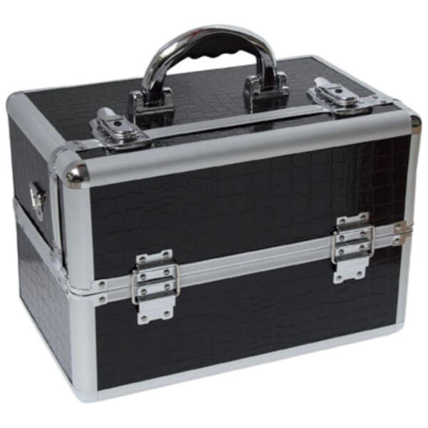 Black crocodile suitcase by Parisax Professional.