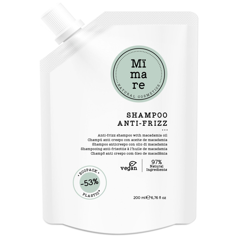 Shampoo anti-crespo per capelli ribelli Mïmare da 200 ml.