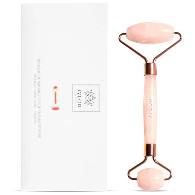 Rolo facial de quartzo rosa Jylor