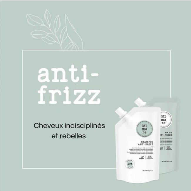 Máscara anti-frizz para cabelos rebeldes Mïmare 480ML