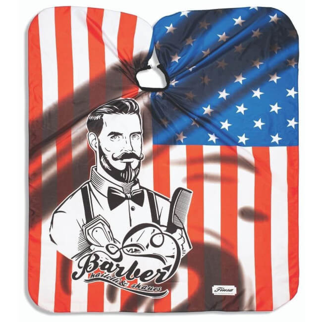 Capa de corte para barbeiro Stars & Stripes
