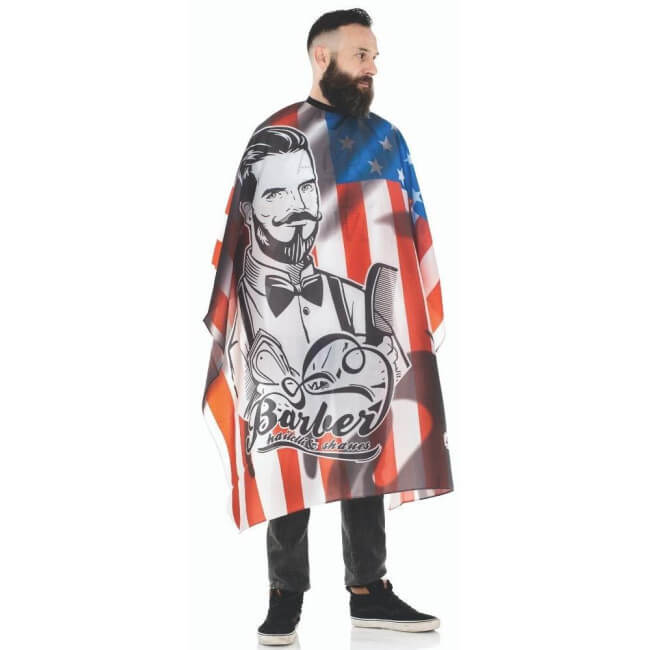 Capa de corte para barbeiro Stars & Stripes